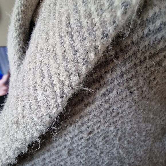 Becool beige pinstripe print coat/ trench coat size S/M - Picture 4 of 7